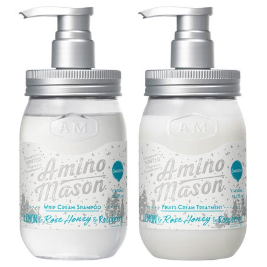 코스메칸파니(주) 아미노 메이슨 스무스 샴푸 & 트리트먼트 겨울 한정 키트 450ML + 450ML