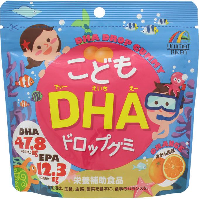 (주) 유니마토리켄 어린이 DHA 드롭 구미 90 정